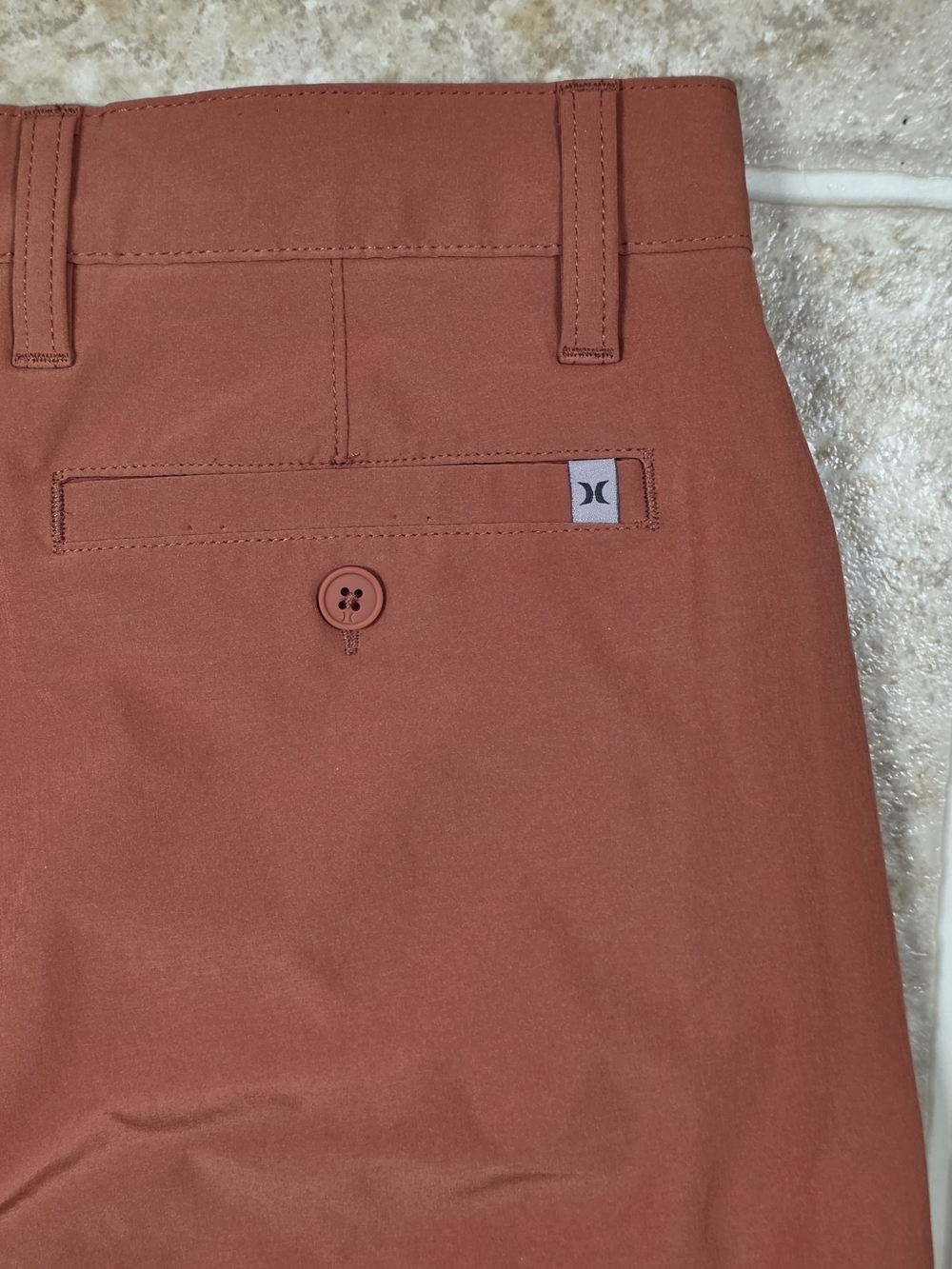 Hurley Hybrid Shorts Mens 30 Rust Orange Stretch Golf Casual 9” Inseam - Picture 7 of 9